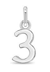 stunning polished numbers sterling silver baby charm
